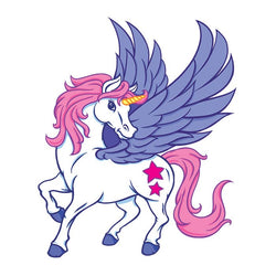 Collection of White Unicorn Promotional Product Tattoo 2 in x 2 in in a gallery layout