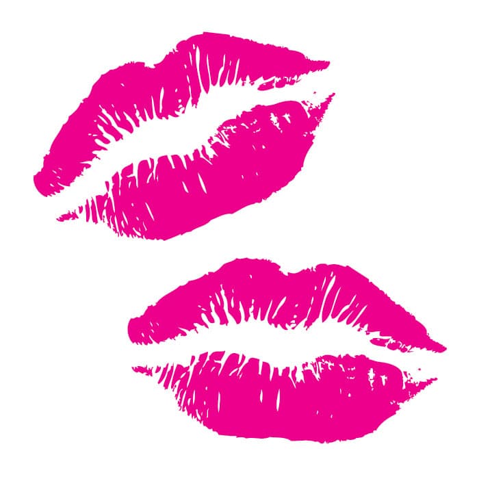 Collection of Lips Promotional Product Tattoo 2 in x 2 in in a gallery layout