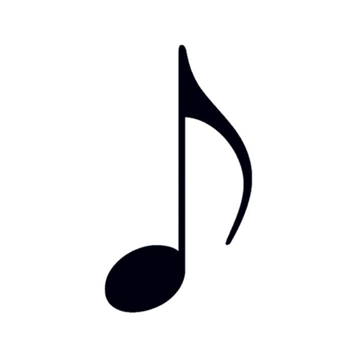 Collection of Music Note Promotional Product Tattoo 2 in x 2 in in a gallery layout