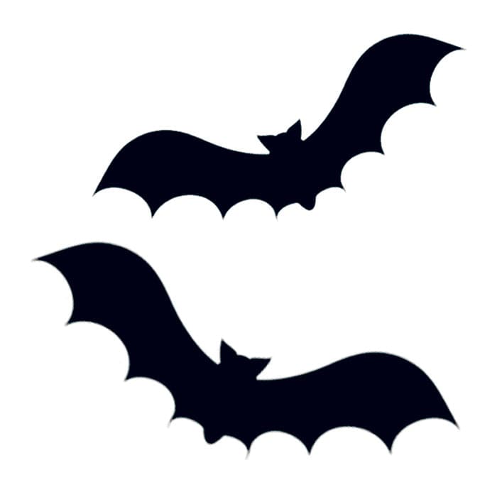 Collection of Two Bats Promotional Product Tattoo 2 in x 2 in in a gallery layout