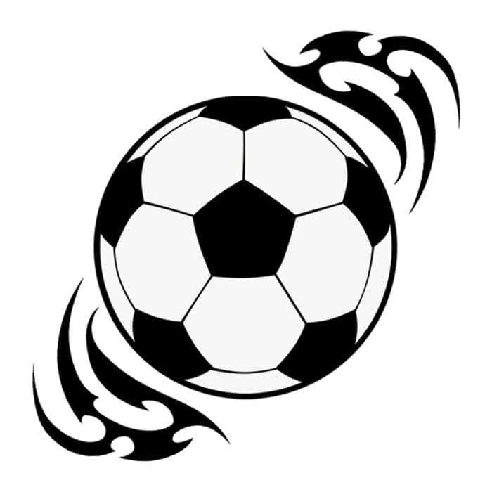 Collection of Tribal Soccer Ball Promotional Product Tattoo 2 in x 2 in in a gallery layout