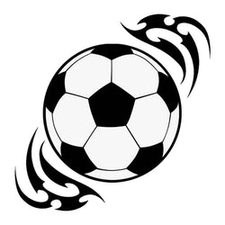 Collection of Tribal Soccer Ball Promotional Product Tattoo 2 in x 2 in in a gallery layout