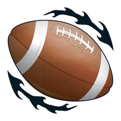Collection of Flamin' Football Promotional Product Tattoo 2 in x 2 in in a gallery layout
