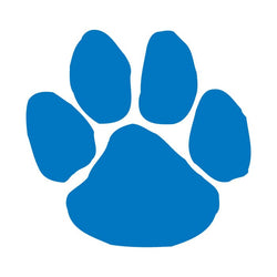 Collection of Blue Paw Print Promotional Product Tattoo 2 in x 2 in in a gallery layout