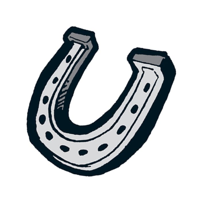 Collection of Horseshoe Promotional Product Tattoo 2 in x 2 in in a gallery layout