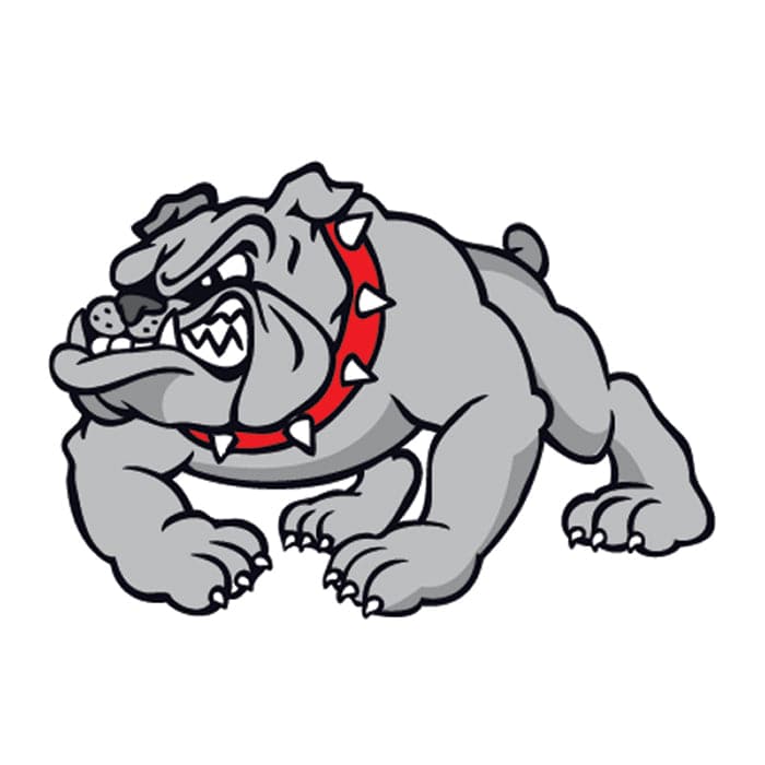 Collection of Bulldog Promotional Product Tattoo 2 in x 2 in in a gallery layout