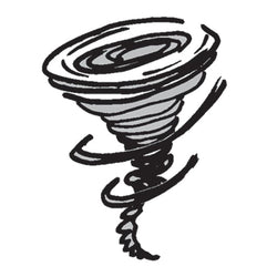 Collection of Whirling Tornado Promotional Product Tattoo 2 in x 2 in in a gallery layout