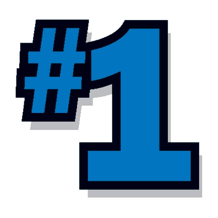 Collection of Blue #1 Promotional Product Tattoo 2 in x 2 in in a gallery layout