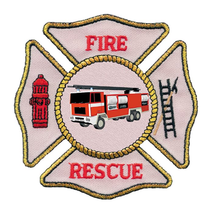 Collection of Fire Rescue Patch Promotional Product Tattoo 2 in x 2 in in a gallery layout