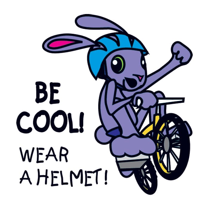 Collection of Wear A Helmet Promotional Product Tattoo 2 in x 2 in in a gallery layout