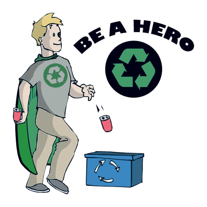 Collection of Recycling Hero Promotional Product Tattoo 2 in x 2 in in a gallery layout