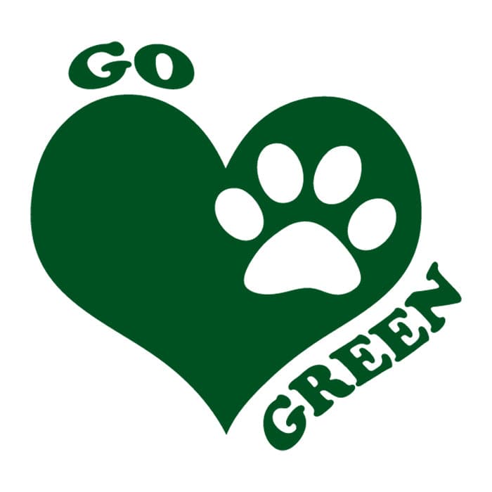 Collection of Go Green Paw Promotional Product Tattoo 2 in x 2 in in a gallery layout