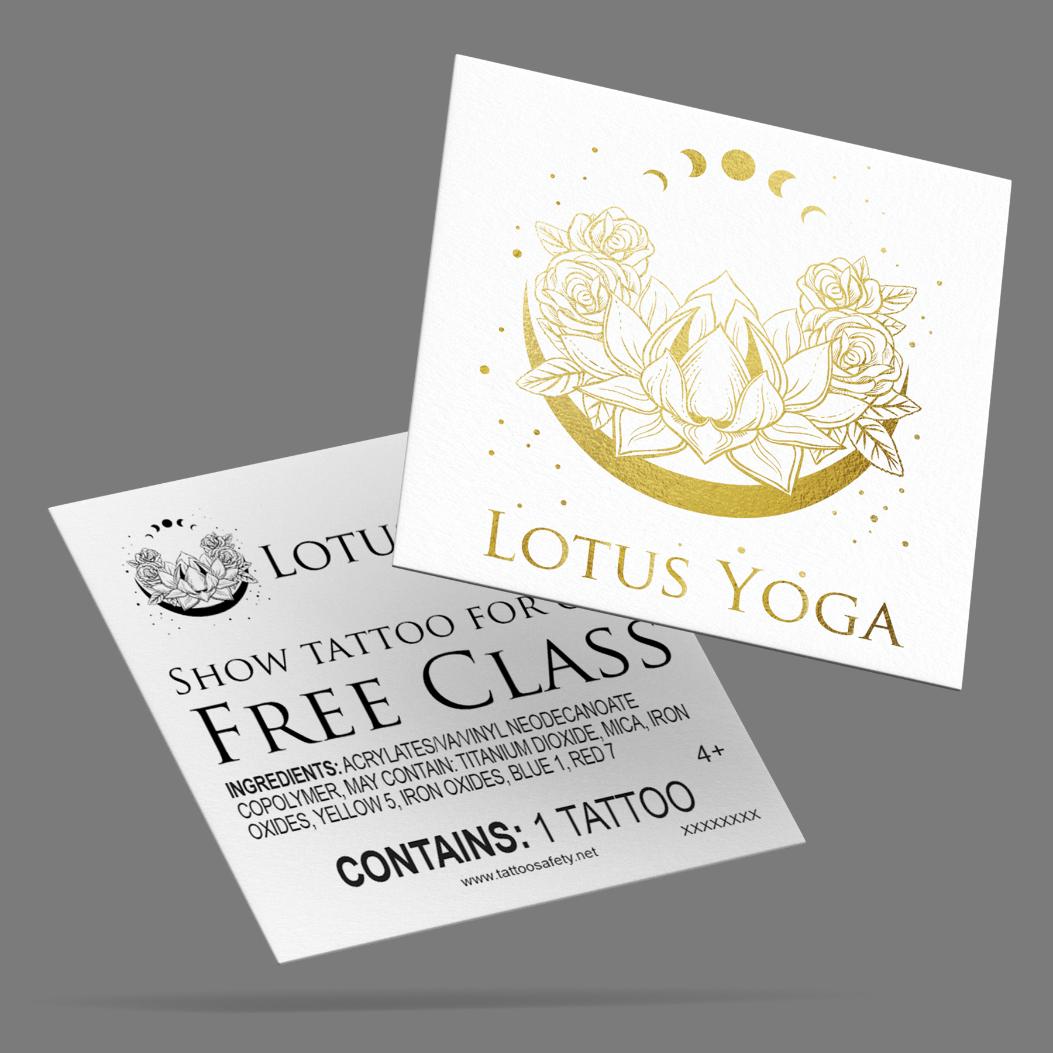 Collection of Custom Metallic Temporary Tattoo 3 in a gallery layout