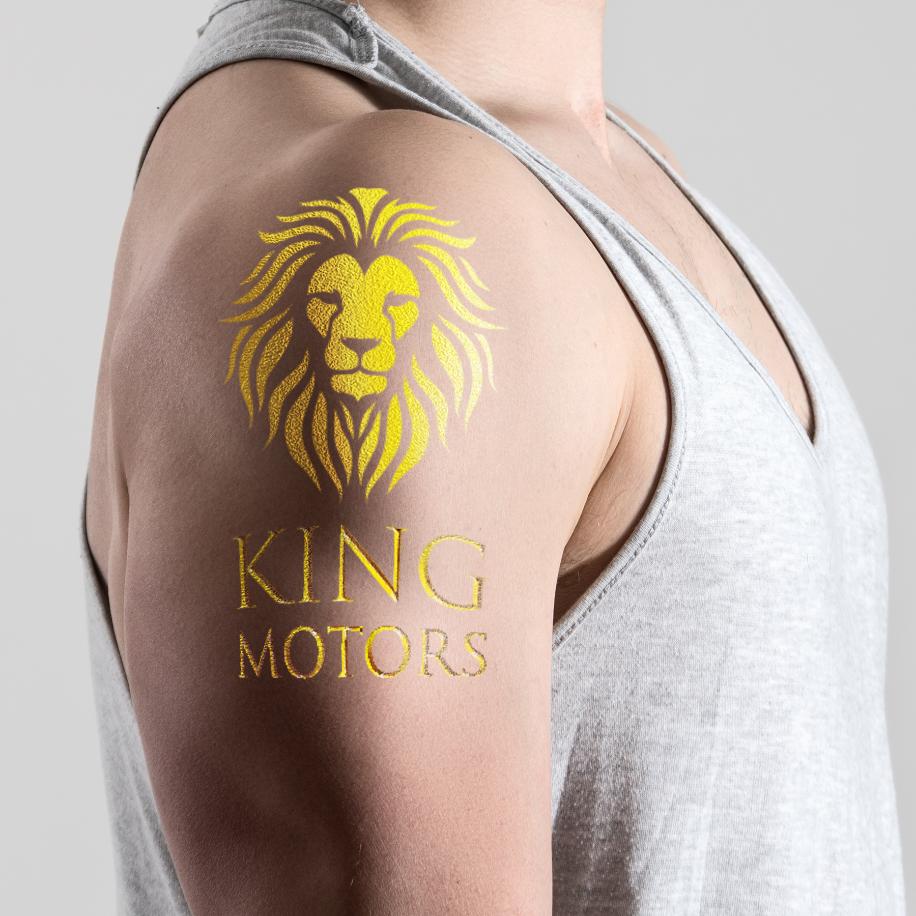 Collection of Custom Metallic Temporary Tattoo 7 in a gallery layout