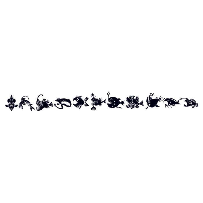 Collection of Killer Fish Band Promotional Product Tattoo 6 in x 1.5 in in a gallery layout