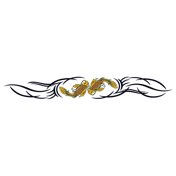 Collection of Tribal Koi Armband Promotional Product Tattoo 6 in x 1.5 in in a gallery layout