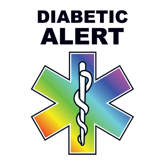 Collection of Diabetic Alert Promotional Product Tattoo 2.5 in x 1.5 in in a gallery layout