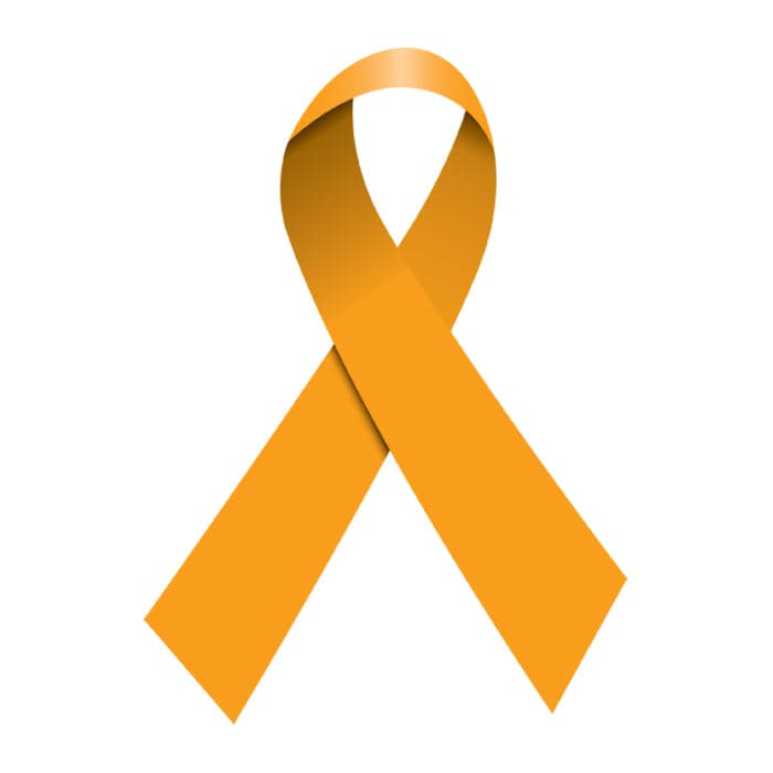 Collection of Orange Awareness Ribbon Promotional Product Tattoo 2 in x 1.5 in in a gallery layout