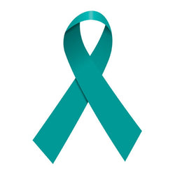 Collection of Teal Ribbon Promotional Product Tattoo 2 in x 1.5 in in a gallery layout