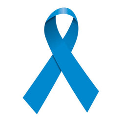 Collection of Blue Awareness Ribbon Promotional Product Tattoo 1.5 in x 2 in in a gallery layout