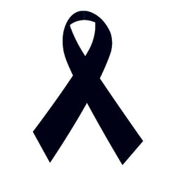 Collection of Black Awareness Ribbons Promotional Product Tattoo 2 in x 1.5 in in a gallery layout