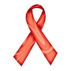 Collection of Swirl Red Awareness Ribbon Promotional Product Tattoo 2 in x 1.5 in in a gallery layout