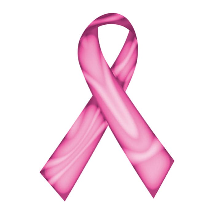 Collection of Swirl Pink Awareness Ribbon Promotional Product Tattoo 2 in x 1.5 in in a gallery layout