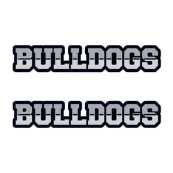 Collection of Bulldogs Text Promotional Product Tattoo 1.5 in x 2 in in a gallery layout