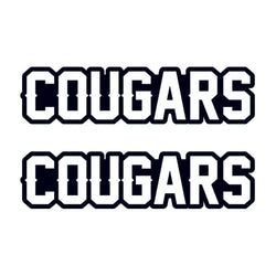 Collection of Cougars Text Promotional Product Tattoo 1.5 in x 2 in in a gallery layout