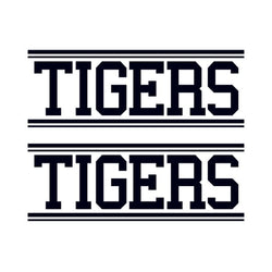 Collection of Tigers Text Promotional Product Tattoo 1.5 in x 2 in in a gallery layout
