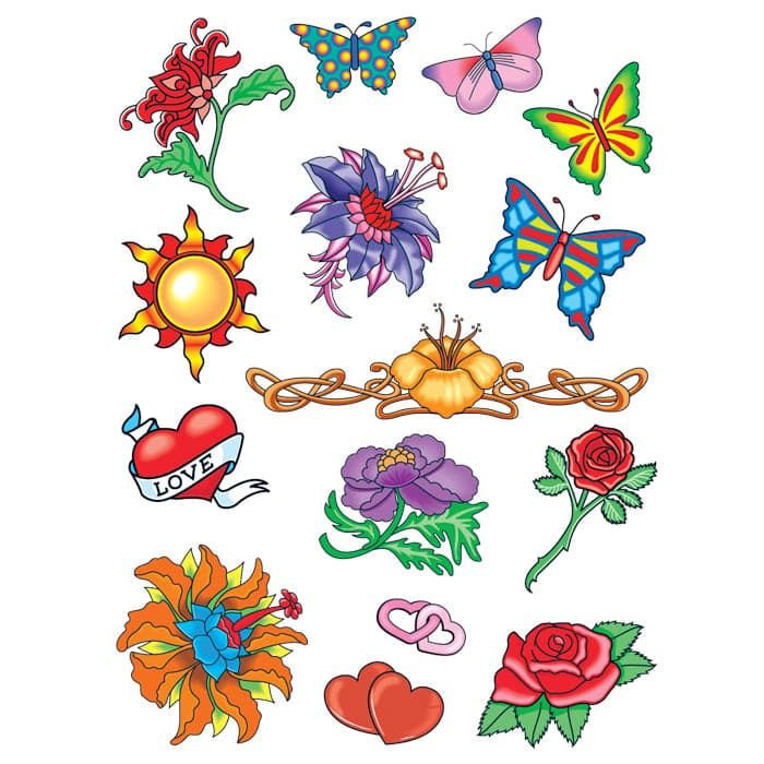 Collection of Summer Loving Set of Promotional Product Tattoo 6 in x 4.5 in in a gallery layout