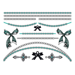 Collection of Bold in Bows: Bluestone Promotional Product Tattoo Jewelry Set 6 in x 4.5 in in a gallery layout