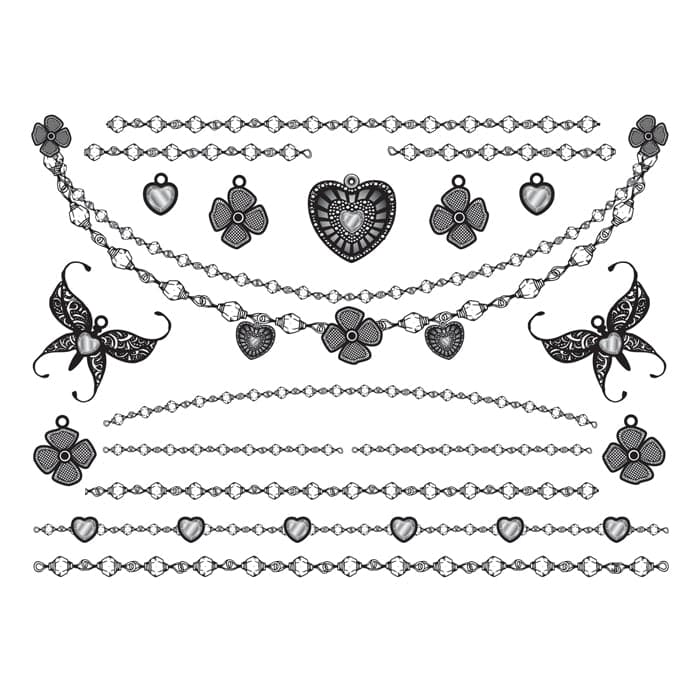Collection of Innocence Promotional Product Tattoo Jewelry Set 6 in x 4.5 in in a gallery layout