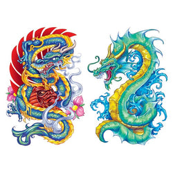 Collection of Apalala Dragons Promotional Product Tattoo Set 6 in x 4.5 in in a gallery layout