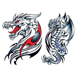 Collection of Knucker Dragons Promotional Product Tattoo Set 6 in x 4.5 in in a gallery layout