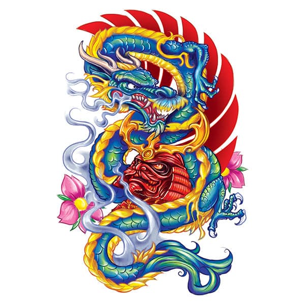 Collection of dragon Promotional Product Tattoo in a gallery layout