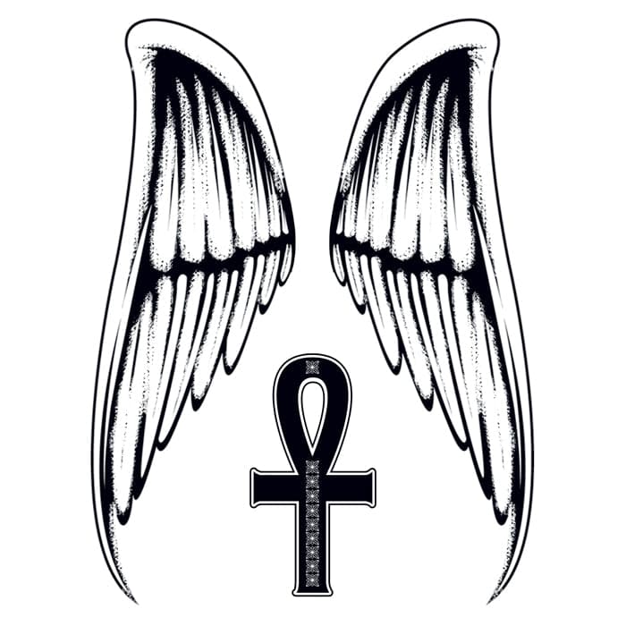 Collection of Large Wings Promotional Product Tattoo 9 in x 7 in in a gallery layout