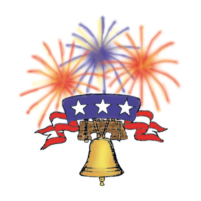 Collection of Liberty Bell Promotional Product Tattoo 2 in x 2 in in a gallery layout