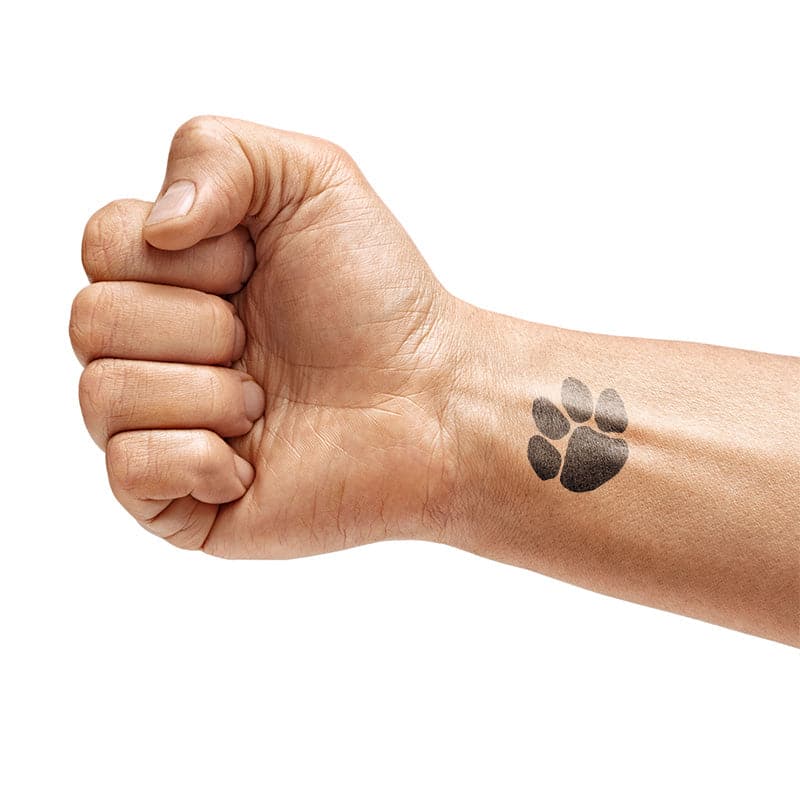 Collection of black paw Promotional Product Tattoo in a gallery layout
