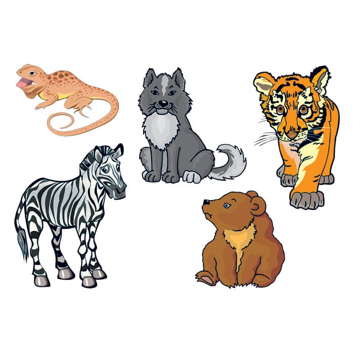 Collection of Baby Animals Promotional Product Tattoo 3.5 in x 2.5 in in a gallery layout