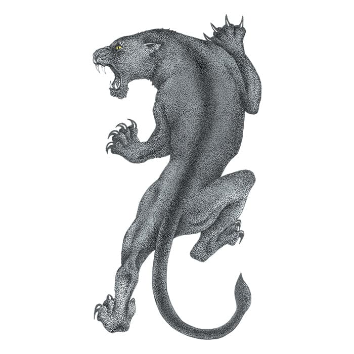 Collection of Black Panther Promotional Product Tattoo 3.5 in x 2.5 in in a gallery layout