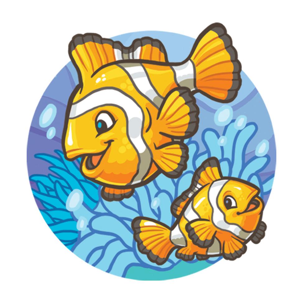 Collection of Clownfish Promotional Product Tattoo 2 in x 2 in in a gallery layout