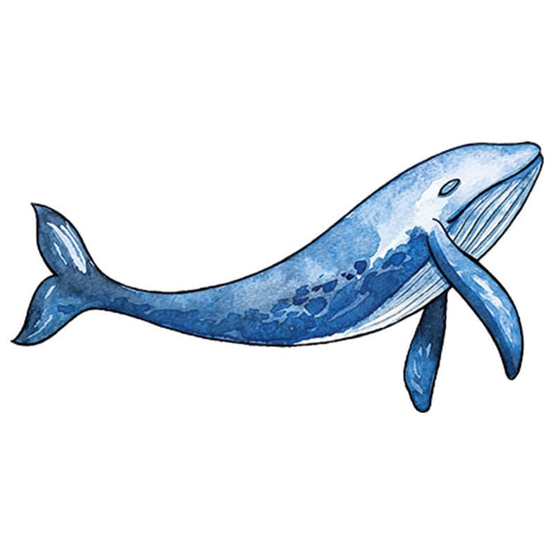 Collection of Blue Whale Promotional Product Tattoo in a gallery layout