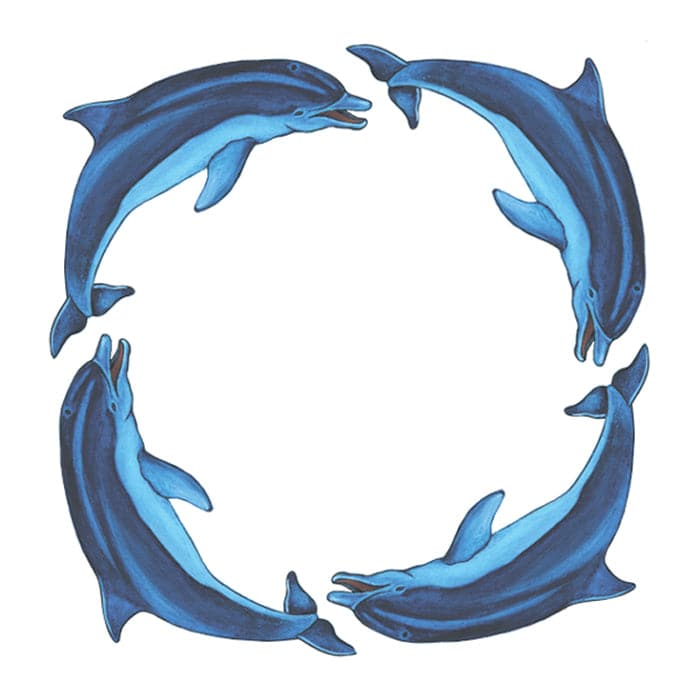 Collection of Dolphin Ring Promotional Product Tattoo 2 in x 2 in in a gallery layout