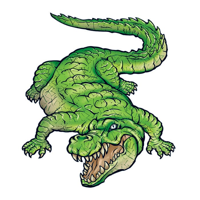 Collection of Crocodile Promotional Product Tattoo 2 in x 2 in in a gallery layout
