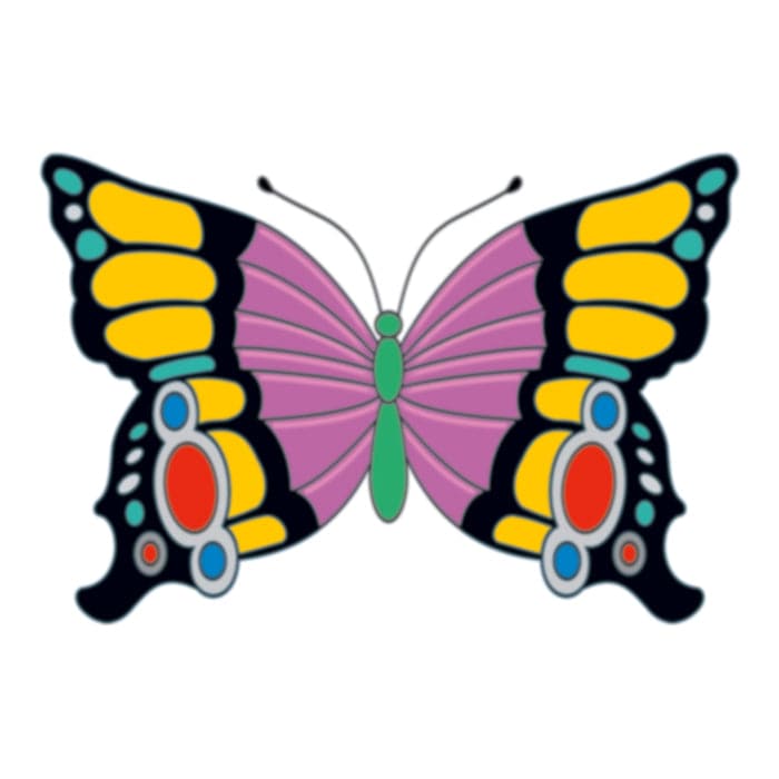 Collection of Elegant Butterfly Insect Promotional Product Tattoo 3.5 in x 2.5 in in a gallery layout