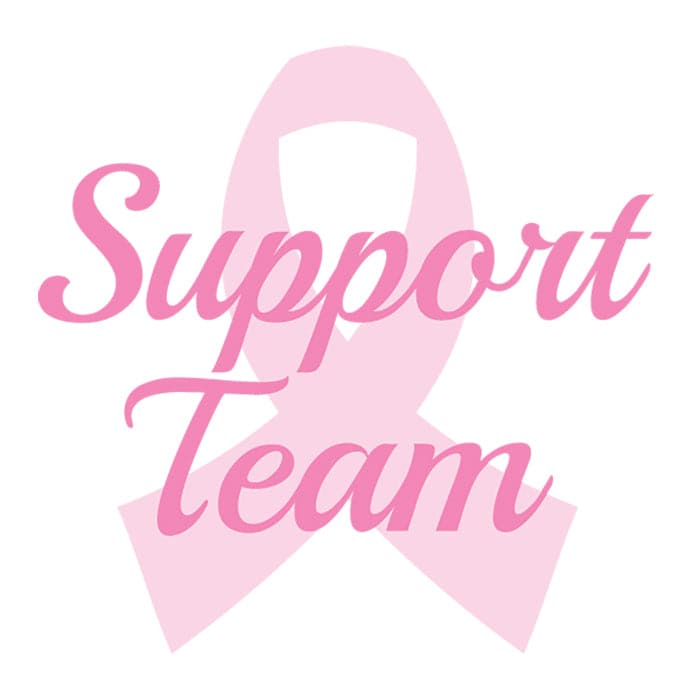 Collection of Breast Cancer: Support Team Promotional Product Tattoo 2 in x 2 in in a gallery layout