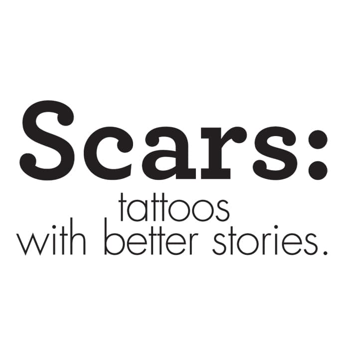Collection of Breast Cancer: Scars Are Tattoos With Better Stories Promotional Product Tattoo 2.5 in x 1.5 in in a gallery layout