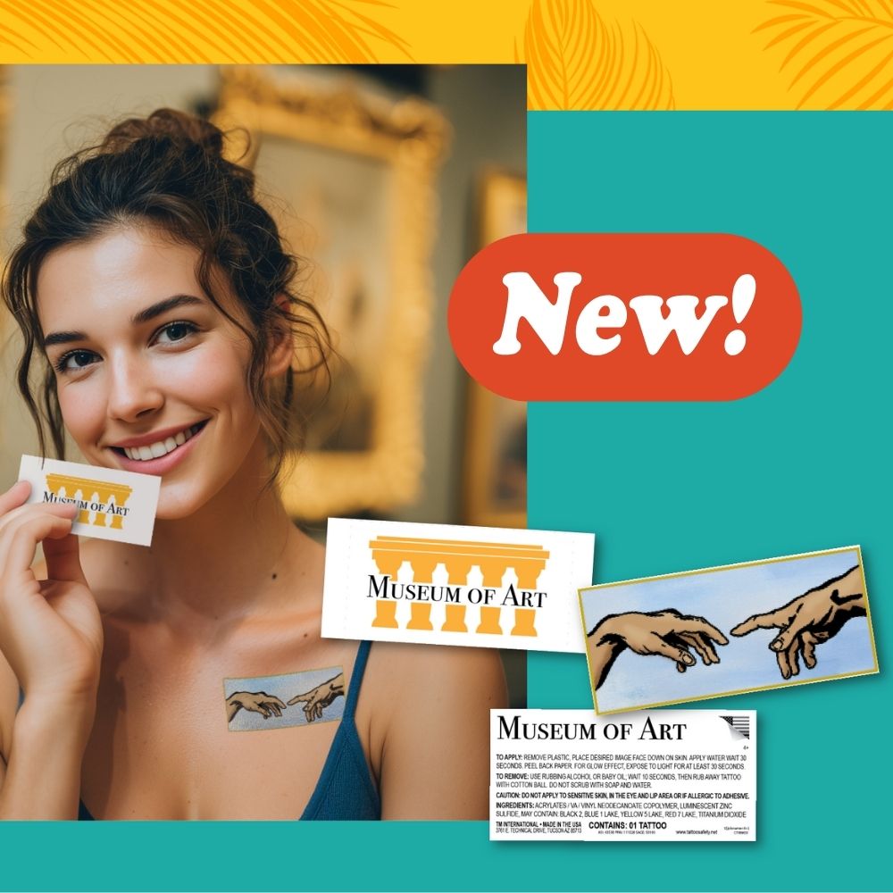 Collection of Custom Reveal Temporary Tattoo in a gallery layout