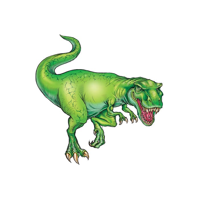 Collection of Tyrannosaurus Dinosaur Promotional Product Tattoo 3.5 in x 2.5 in in a gallery layout